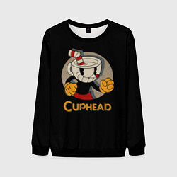 Свитшот мужской Cuphead: Mugman, цвет: 3D-черный