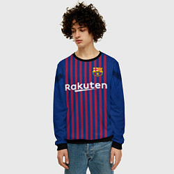 Свитшот мужской FC Barcelona: Messi Home 18/19, цвет: 3D-черный — фото 2