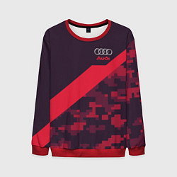 Свитшот мужской Audi: Red Pixel, цвет: 3D-красный