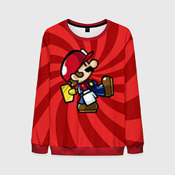 Свитшот мужской Super Mario: Red Illusion, цвет: 3D-красный
