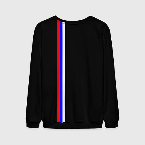 Мужской свитшот Лента с гербом России / 3D-Черный – фото 2
