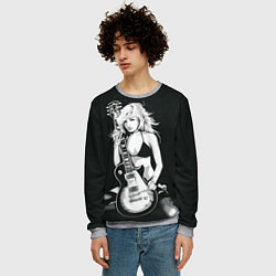 Свитшот мужской Рокерская душа, цвет: 3D-меланж — фото 2