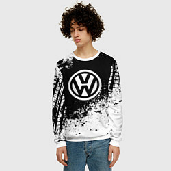 Свитшот мужской Volkswagen: Black Spray, цвет: 3D-белый — фото 2