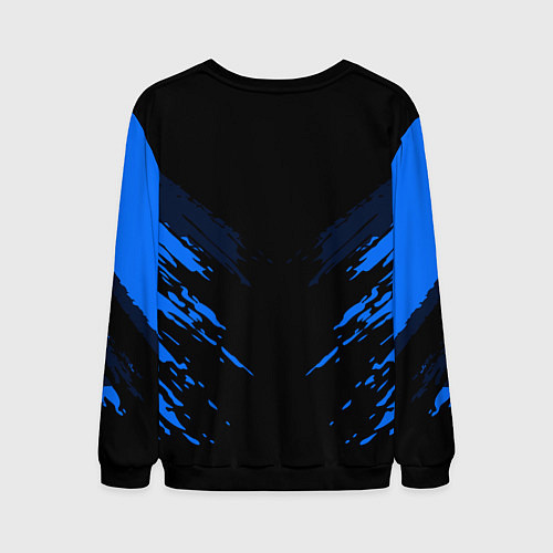 Мужской свитшот Lexus: Blue Anger / 3D-Черный – фото 2