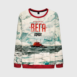 Свитшот мужской Грот: Ледокол Вега, цвет: 3D-красный
