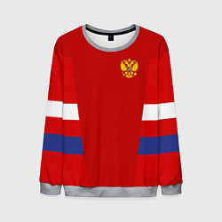 Свитшот мужской Russia: Sport Tricolor, цвет: 3D-меланж