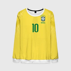Свитшот мужской Сборная Бразилии: Неймар ЧМ-2018 домашняя, цвет: 3D-белый