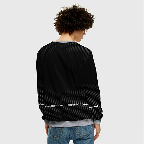 Мужской свитшот Volkswagen: Black Abstract / 3D-Меланж – фото 4