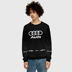 Свитшот мужской Audi: Black Abstract, цвет: 3D-черный — фото 2