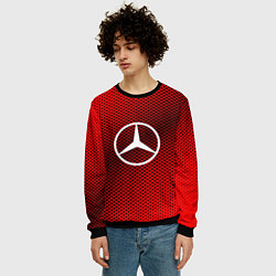 Свитшот мужской Mercedes: Red Carbon, цвет: 3D-черный — фото 2