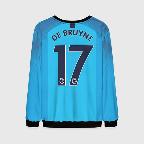 Мужской свитшот FC Man City: De Bruyne Home 18-19 / 3D-Черный – фото 2