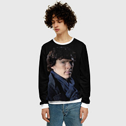 Свитшот мужской Sherlock, цвет: 3D-белый — фото 2