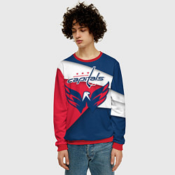 Свитшот мужской Washington Capitals, цвет: 3D-красный — фото 2