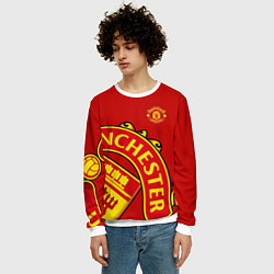 Свитшот мужской FC Man United: Red Exclusive, цвет: 3D-белый — фото 2