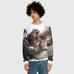 Свитшот мужской Monster Hunter: World, цвет: 3D-белый — фото 2