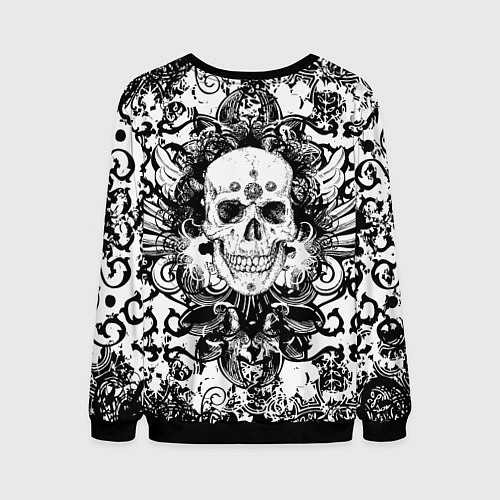 Мужской свитшот Grunge Skull / 3D-Черный – фото 2
