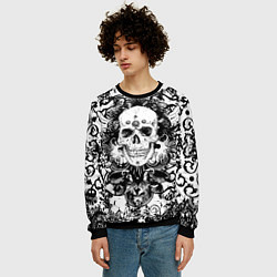 Свитшот мужской Grunge Skull, цвет: 3D-черный — фото 2
