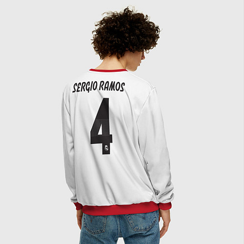 Мужской свитшот FC Real Madrid: Ramos Home 18-19 / 3D-Красный – фото 4