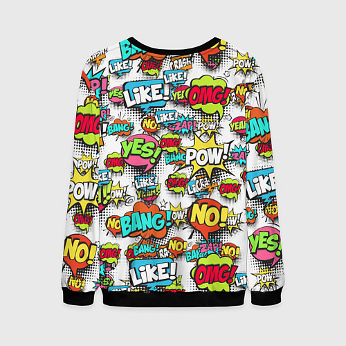 Мужской свитшот Pop art Fashion / 3D-Черный – фото 2