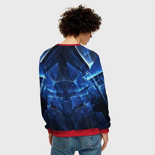 Мужской свитшот Mass Effect: Blue Armor N7 / 3D-Красный – фото 4