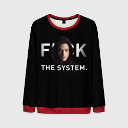 Свитшот мужской F*ck The System: Mr Robot, цвет: 3D-красный