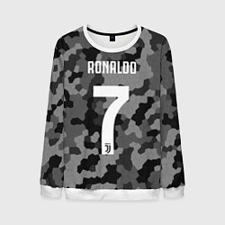 Свитшот мужской Ronaldo 7: Camo Sport, цвет: 3D-белый