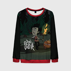 Свитшот мужской Don't Starve: Night Forrest, цвет: 3D-красный