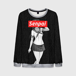 Свитшот мужской Senpai: School Girl, цвет: 3D-меланж