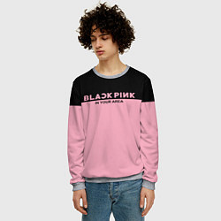 Свитшот мужской Black Pink: In Your Area, цвет: 3D-меланж — фото 2