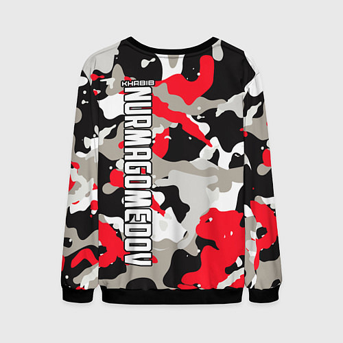 Мужской свитшот Khabib Nurmagomedov: Red Camo / 3D-Черный – фото 2