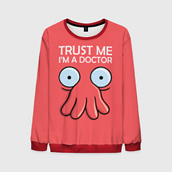 Свитшот мужской Trust Me I'm a Doctor, цвет: 3D-красный