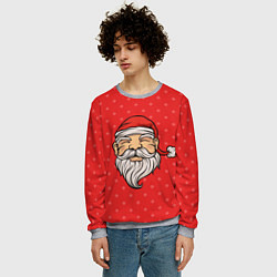 Свитшот мужской Дед Мороз, цвет: 3D-меланж — фото 2