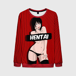 Свитшот мужской HENTAI CHAN, цвет: 3D-красный