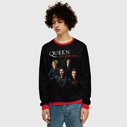 Свитшот мужской Queen: Greatests Hits, цвет: 3D-красный — фото 2