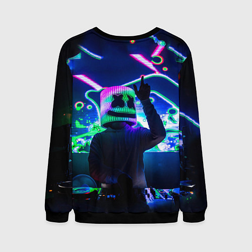 Мужской свитшот Marshmello: Neon DJ / 3D-Черный – фото 2