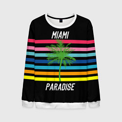 Свитшот мужской Miami Paradise, цвет: 3D-белый