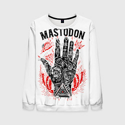Свитшот мужской Mastodon: Magic Hand, цвет: 3D-белый