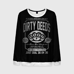 Свитшот мужской AC/DC: Dirty Deeds, цвет: 3D-белый