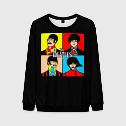 Свитшот мужской The Beatles: Pop Art, цвет: 3D-черный