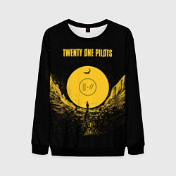 Свитшот мужской Twenty One Pilots: Yellow Moon, цвет: 3D-черный