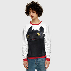 Свитшот мужской Черная фурия, цвет: 3D-красный — фото 2