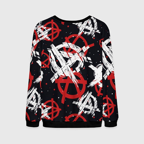 Мужской свитшот Анархия - паттерн / 3D-Черный – фото 2