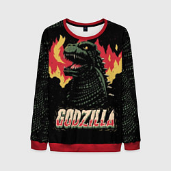 Свитшот мужской Flame Godzilla, цвет: 3D-красный