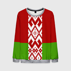 Свитшот мужской Беларусь флаг, цвет: 3D-меланж
