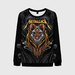 Свитшот мужской Metallica мышь летучая, цвет: 3D-черный
