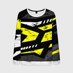 Мужской свитшот Black yellow abstract sport style