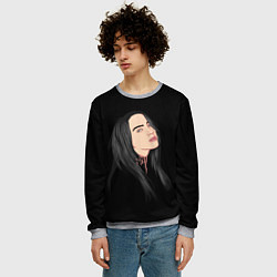 Свитшот мужской Billie Eilish: Black Style, цвет: 3D-меланж — фото 2