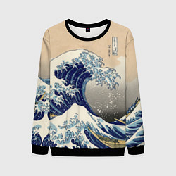 Свитшот мужской Kanagawa Wave Art, цвет: 3D-черный