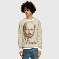 Свитшот мужской Ленин, цвет: 3D-белый — фото 2