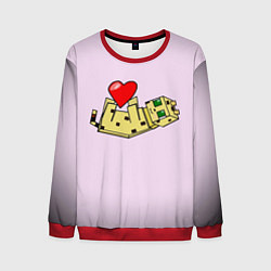 Свитшот мужской MINECRAFT, цвет: 3D-красный